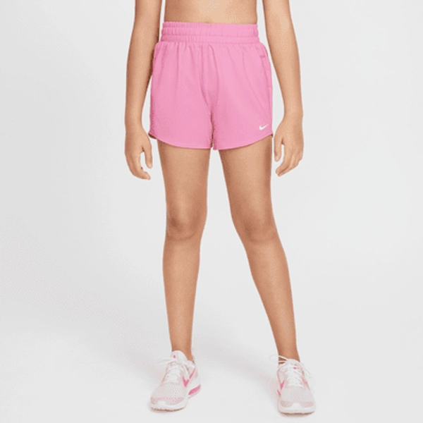 Nike One Big Kids' (Girls') Dri-FIT High-Waisted Woven Training Shorts