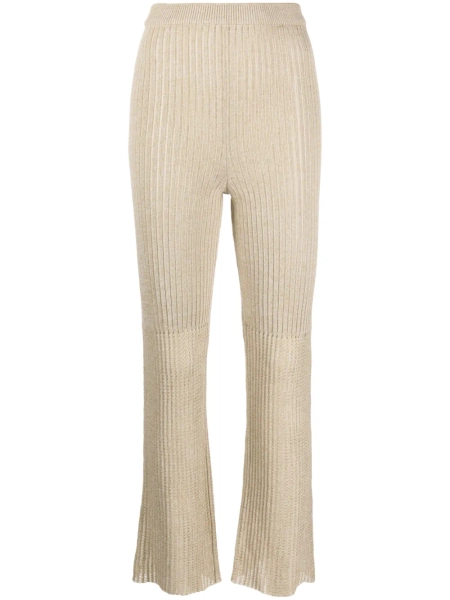 Nanushka pantalon en maille nervurée à taille haute | XS