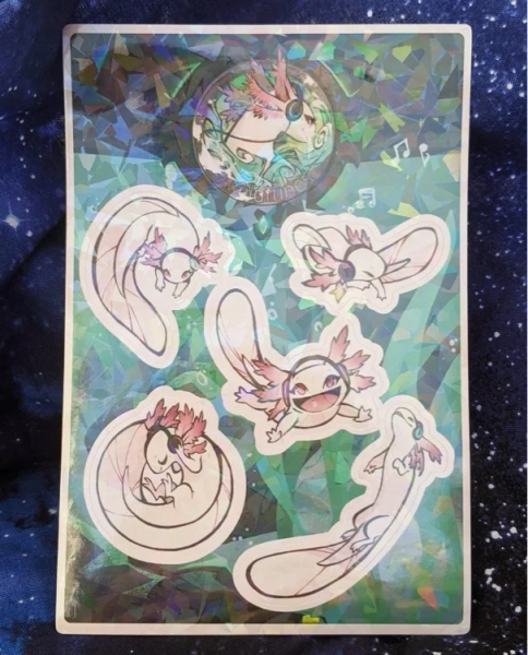 Axolotl Tunes Sticker Sheet