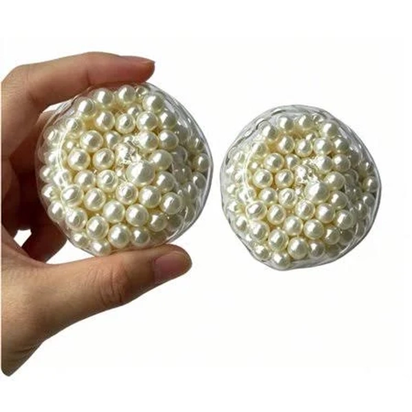 Simulated Pearl Squishy Crunchy Ball, Slow Rising Sensory Pinch for Adults, Cute Fidget Gift for Relaxation, Party Favor Idea, Size: 1.57, White