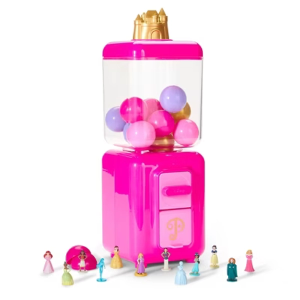 FAO Schwarz Disney Princess Toy Vending Machine Throwback Play Market Stand - 13pk