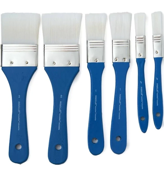 Necessities White Synthetic Flat Brushes By Artist's Loft By Artists Loft | Michaels