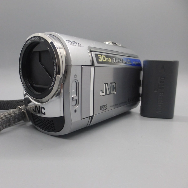 JVC Everio GZ-MG334HEK Handheld HDD Digital Camcorder Silver Tested