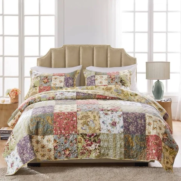 Blooming Prairie Quilt Set Greenland Home Fashions