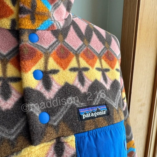 Patagonia Synchilla Snap-T Fleece Small Companions Big Anthos Pink Brown S