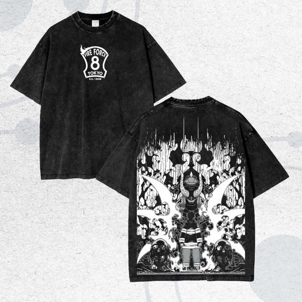 Vintage Binary Soul Graphic Washed Shirt, Scarlet Crescent Shirt