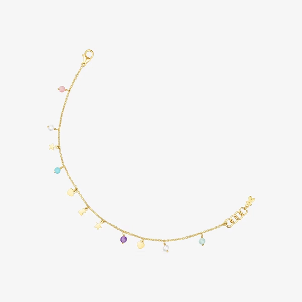 Armband Cool Joy aus Vermeil-Silber mit Edelsteinen