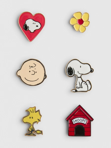 6pk Peanuts Pin Badges