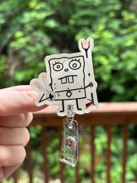 Doodle Bob Occupational Therapy- OT badge reel, RN, MD, healthcare, work accessory