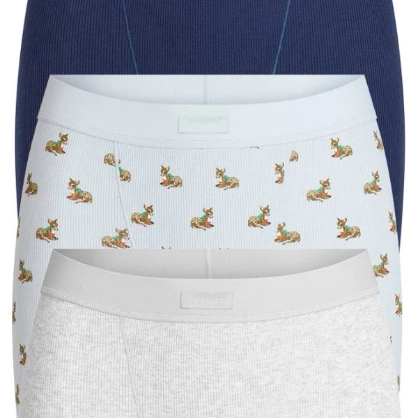 Skims Women's Zen Baby Deer Cotton Rib Boxer 3-Pack