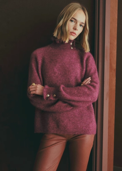 Carlota Jumper - Fig - Merino Wool - Sézane