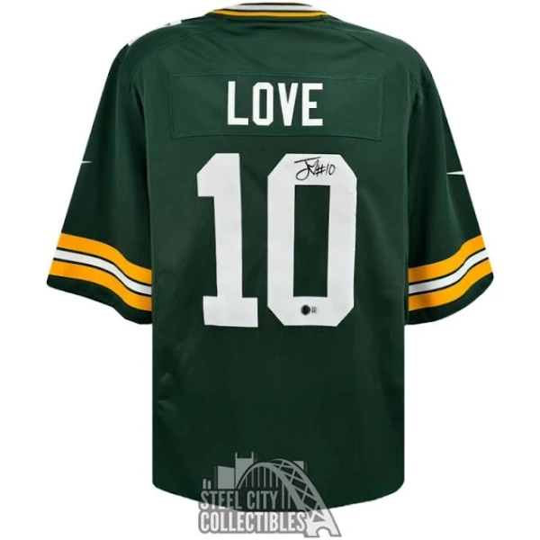 Nike Jordan Love Autographed Green Bay Football Jersey