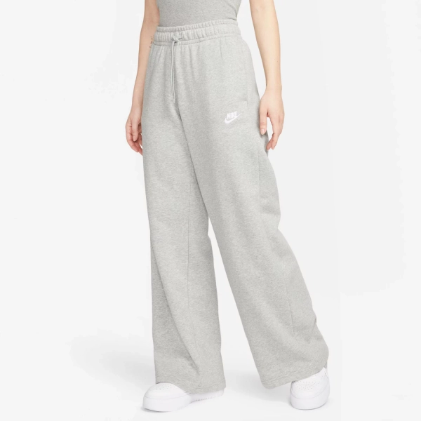 Nike Women's Sportswear Club Fleece Mid-Rise Wide-Leg Sweatpants Black / Grey