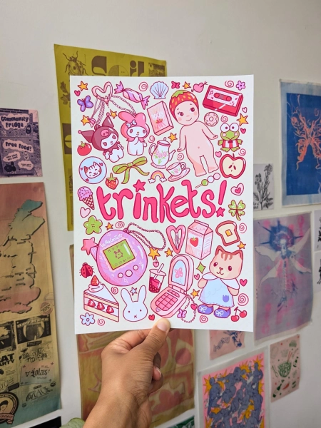 trinkets! art print | artwork for trinket collectors | available in A4 and A5