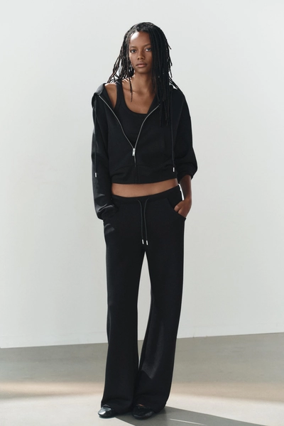 INTERLOCK HOODIE - Black - S