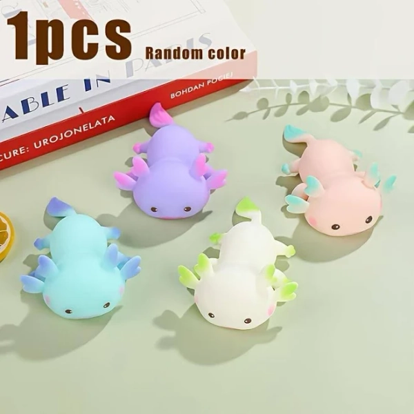 Colorful Squishy Toy - Newt Toy for Relaxation - Slow Rebound, Squeeze & Knead - Assorted Colors, Perfect for Office, Birthday, Halloween, Christmas