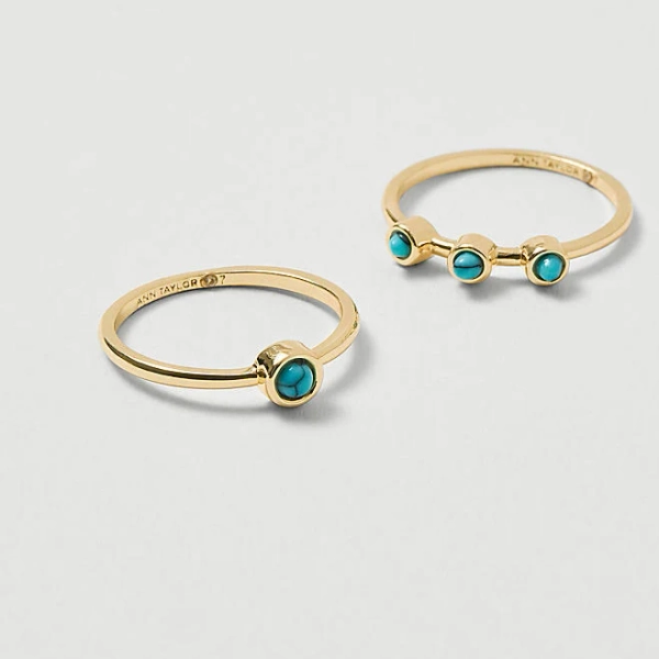 Ann Taylor Women's Turquoise Ring Set