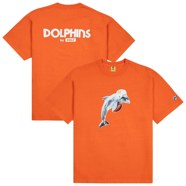 Men's Miami Dolphins GOLF WANG Orange Cutout T-Shirt