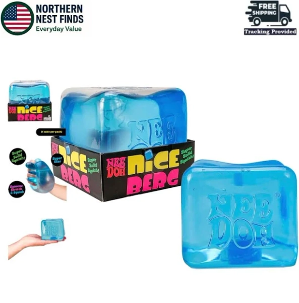 Schylling Needoh Nice Berg - Giant Needoh Nice Cube - Sensory Squeeze