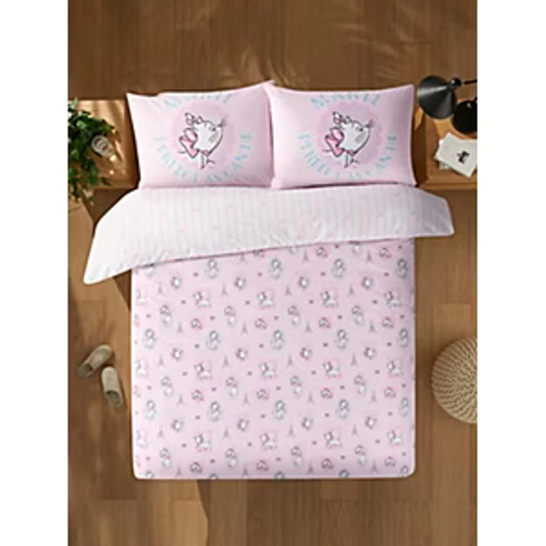 Disney Marie Aristocats Pretty Pink Reversible Duvet Set