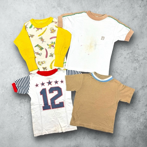 Lot Of 4: Vintage 60s Boy Kids Youth Clothes 6/7 Buster Brown, Montgomery Ward