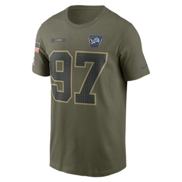 Aidan Hutchinson Detroit Lions Salute To Service Men’s Nike NFL T-Shirt
