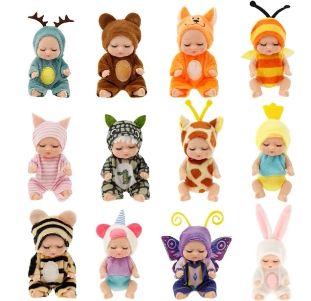12 Pcs Mini Baby Dolls