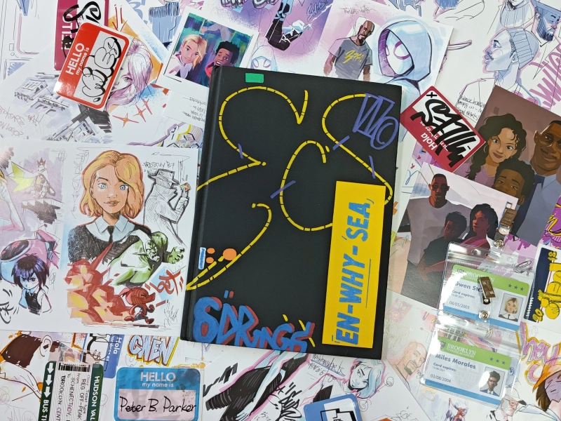 Miles Morales Sketchbook Graffiti Peter B. Parker Notebook Spiderman Across the Spiderverse Movie Props