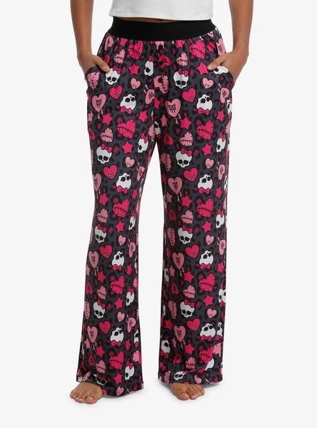 Monster High Skullette Heart Icon Pajama Pants