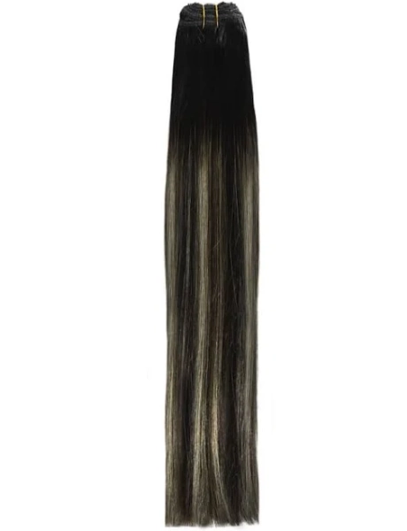 Silver Shadow Balayage Double Drawn Weft Weave Extensions