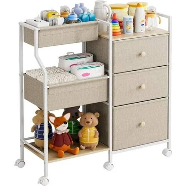 Baby Diaper Organizer and Storage Cart