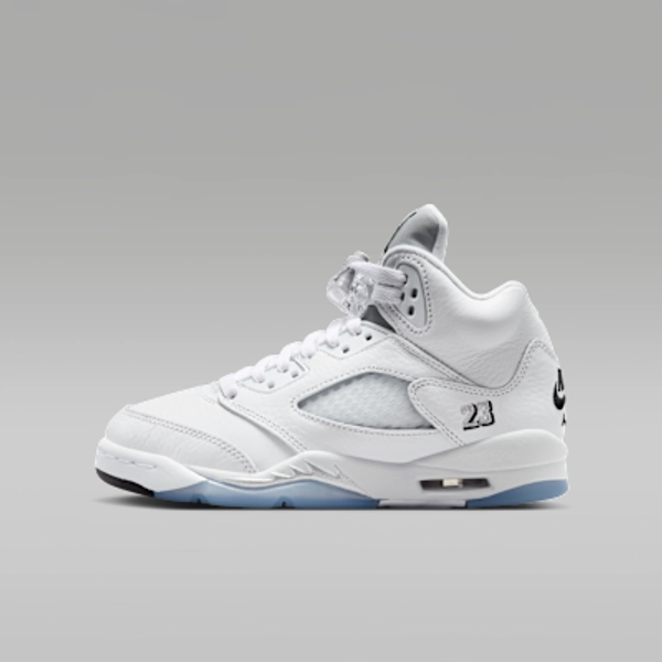 Chaussures Air Jordan 5 Retro OG "White Metallic" pour grand enfant