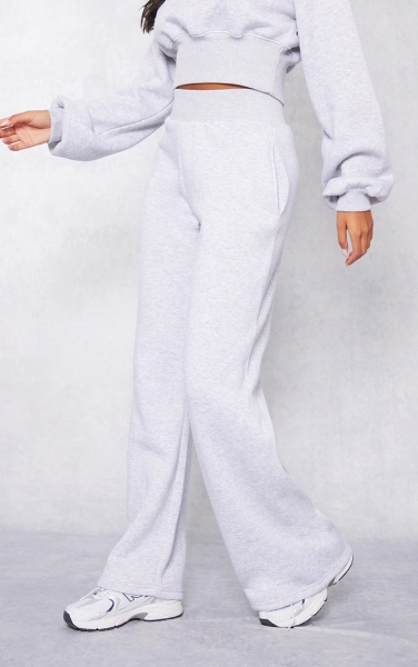 Tall Ash Grey Wide Leg Sweatpant