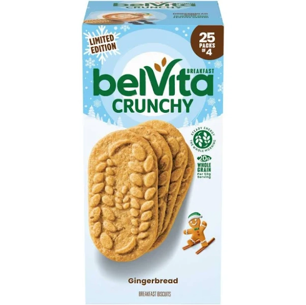 BelVita Breakfast Bars Biscuits Gingerbread 25 Pack/1.76 oz