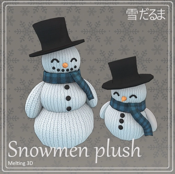 Snowman plush 雪だるま