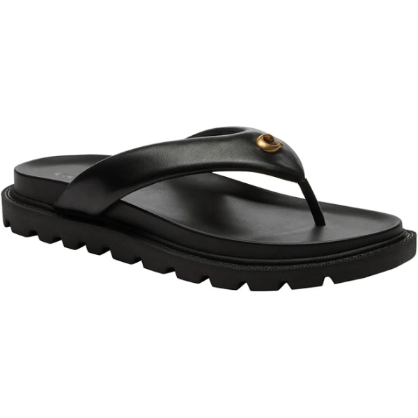 Coach Women's Brynn Leather Thong Sandals