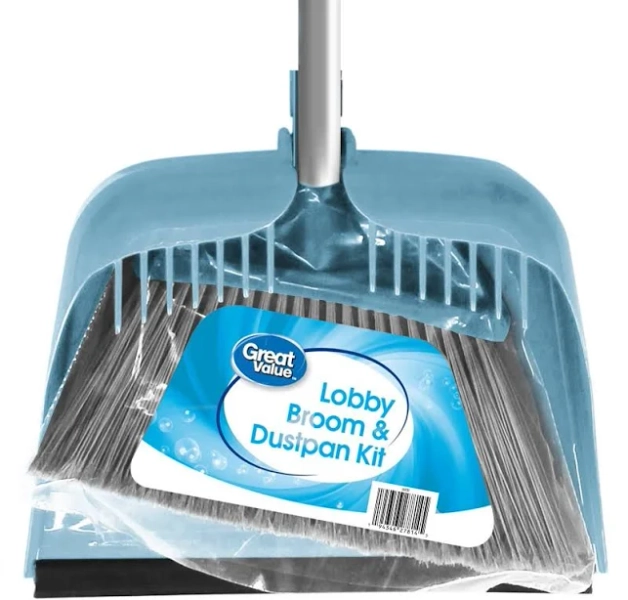 Great Value Lobby Broom and Dustpan Set