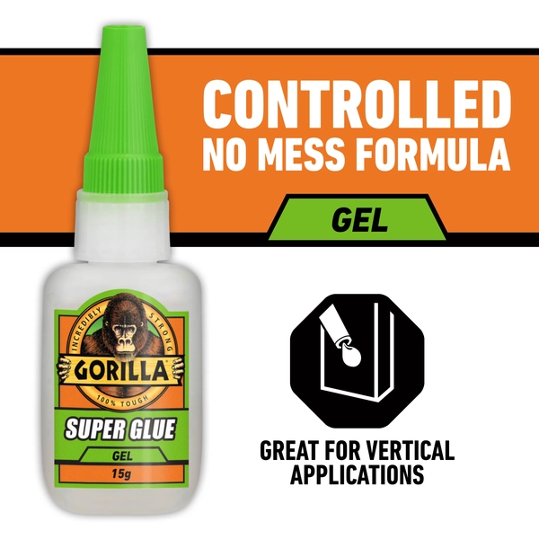 Gorilla Glue Super Glue Gel (15g) Clear Color, Pack of 1 - Walmart.com