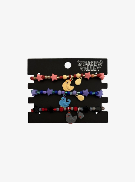 Stardew Valley Chickens Bead Bracelet Set