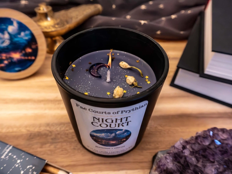 Night Court Soy Candle, ACOTAR inspired, Mist And Fury Candle Gift,  ACOMAF Scented Book Candle, Feyre, Rhysand, A Court of Thorns and Roses