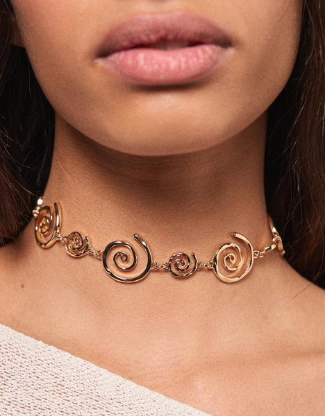 Collana choker a spirale