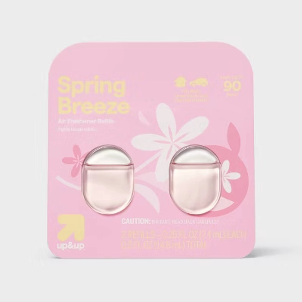 Small Room and Car Clip Refills - Spring Breeze - 0.5oz/2ct - up&up™