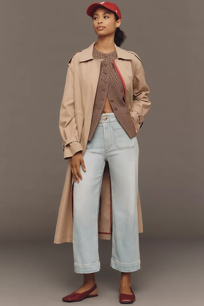 The Colette Crop High-Rise Wide-Leg Jeans by Maeve