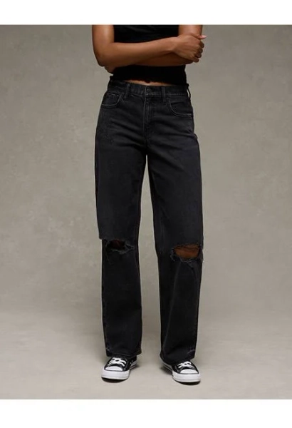 AE Women's High-Waisted Spiderweb Stovepipe Jeans