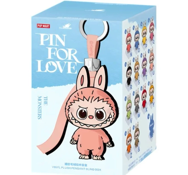 POP MART Labubu-The Monsters Pin for Love Series-Vinyl Plush Pendant Blind Box