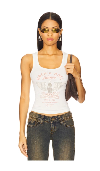 Coca Cola Rock &amp; Roll Rib Tank Top