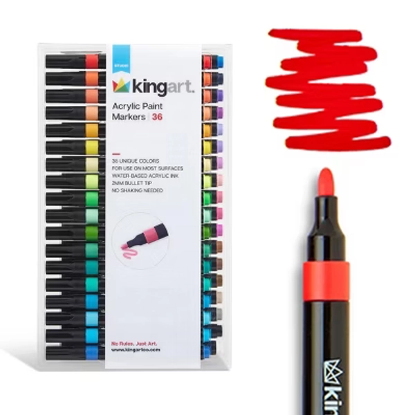 KINGART Acrylic Paint Markers 36 Colors