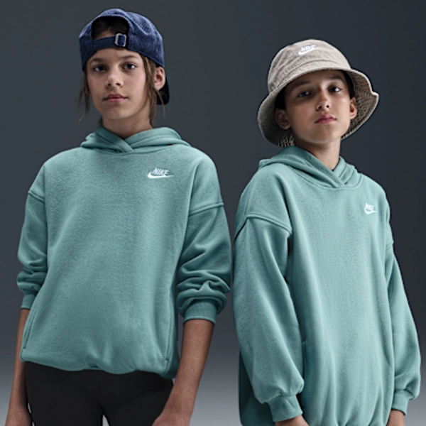 Nike Sportswear Club Fleece Big Kids' Oversized Pullover Hoodie