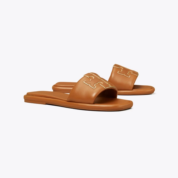 Double T Sport Slide in brown, size 10
