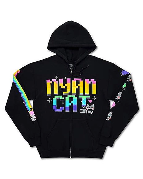 Nyan Cat Rainbow Zip Hoodie